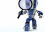 Glossy Robot with Magnifying Glass Glossy Robot with Magnifying Glass