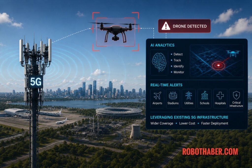 Hazirdaki 5G altyapısı ile dron tespiti